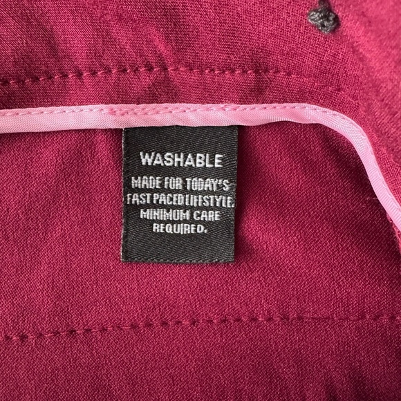 Zac & Rachel Women's Nylon Blend Jegging Pants Burgundy-Wine 8 Casual Stretch - Picture 8 of 14